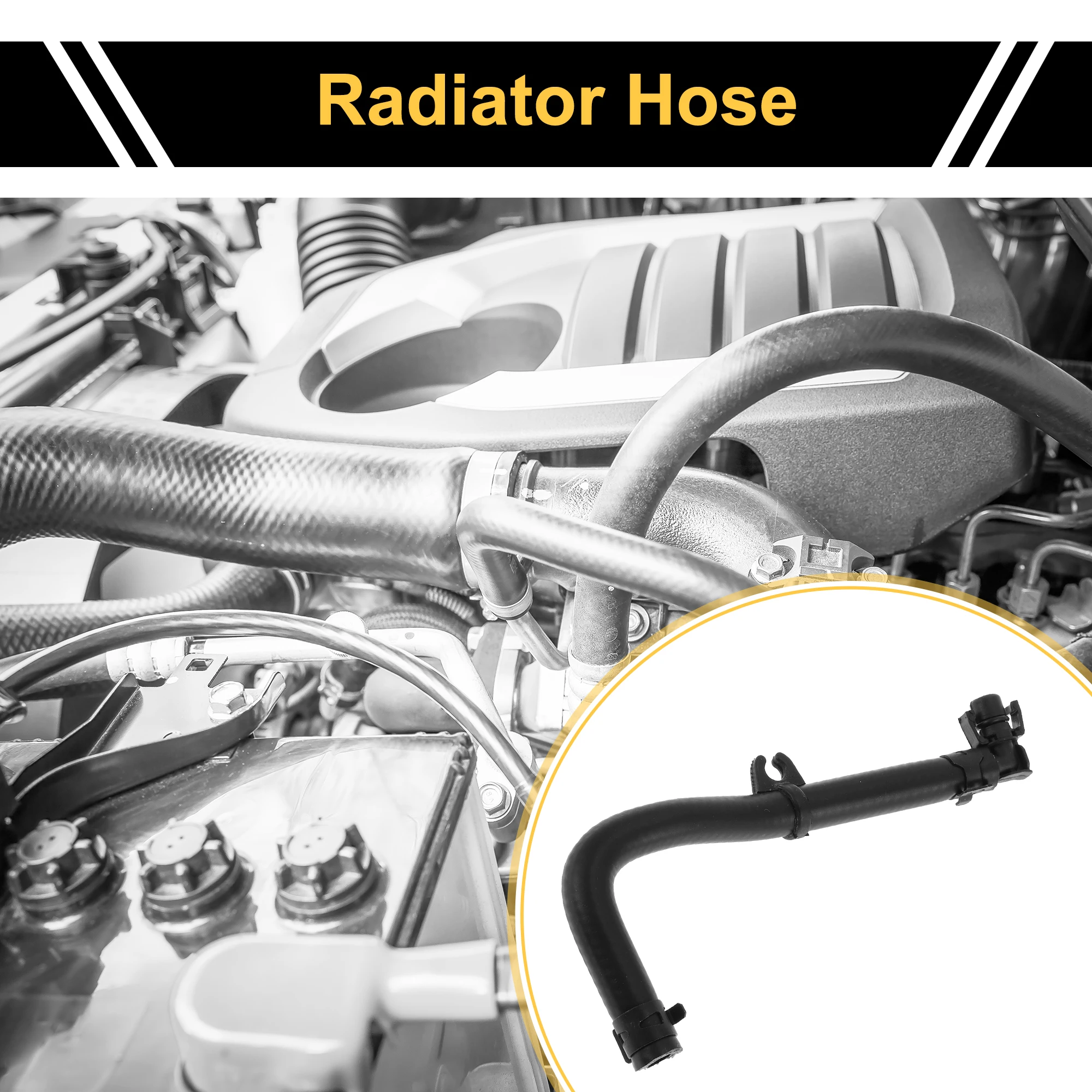 

UXCELL 1 шт. шланг радиатора для Land Rover Range Rover 2012-2024 4,4 SDV8 4x4 шланг обогревателя хорошая уплотнительная резиновая двигатель черный