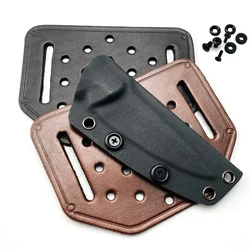 2 Colors With Screws Vegetable Tanned Leather Straight Knife Sheath Scabbard DIY Parts Multifunctional Backboard Hanging Board