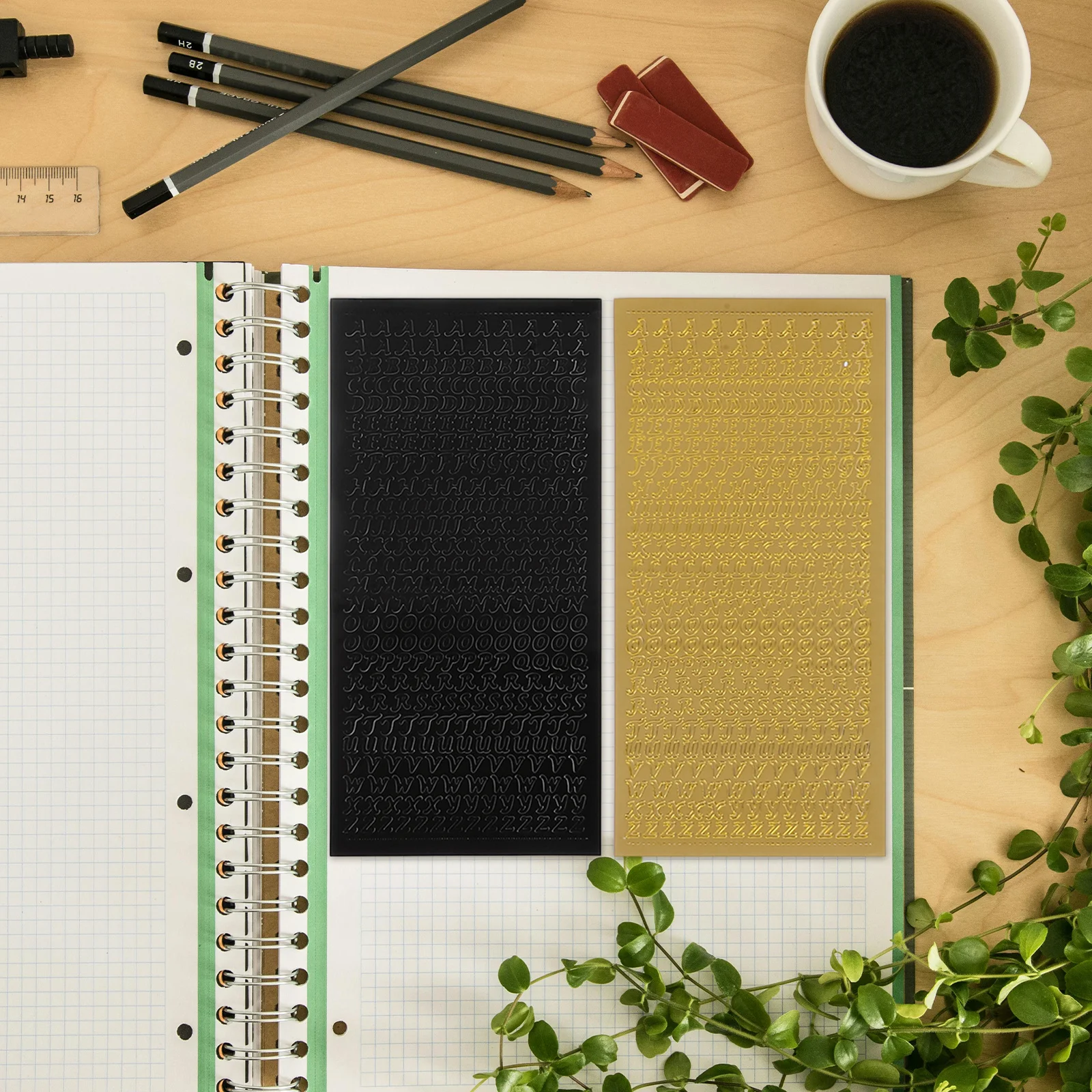 

20 Sheets Self Adhesive Letter Stickers Alphabet for DIY Journaling Scrapbooking Photo Albums Cards Crafts Self Adhesive Letters