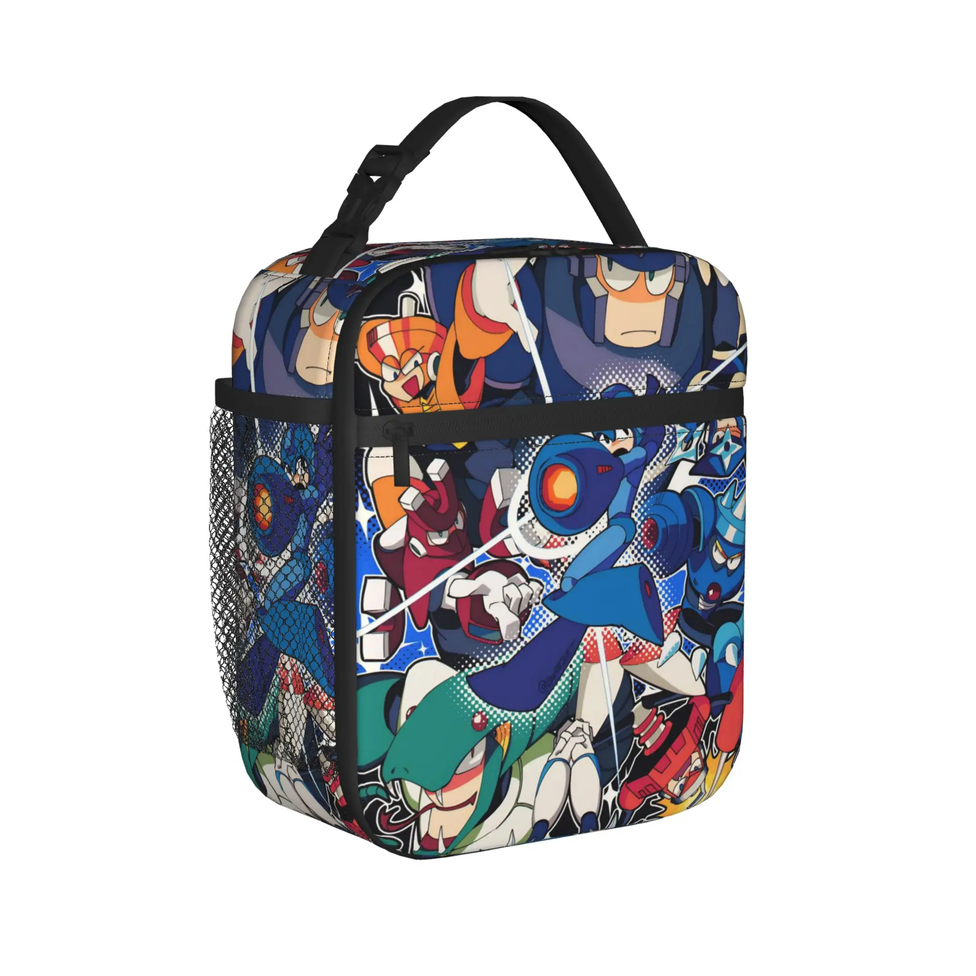 Insulated Lunch Boxes Mega man Product  Lunch Food Box Y2K Thermal Cooler Lunch Box For Picnic