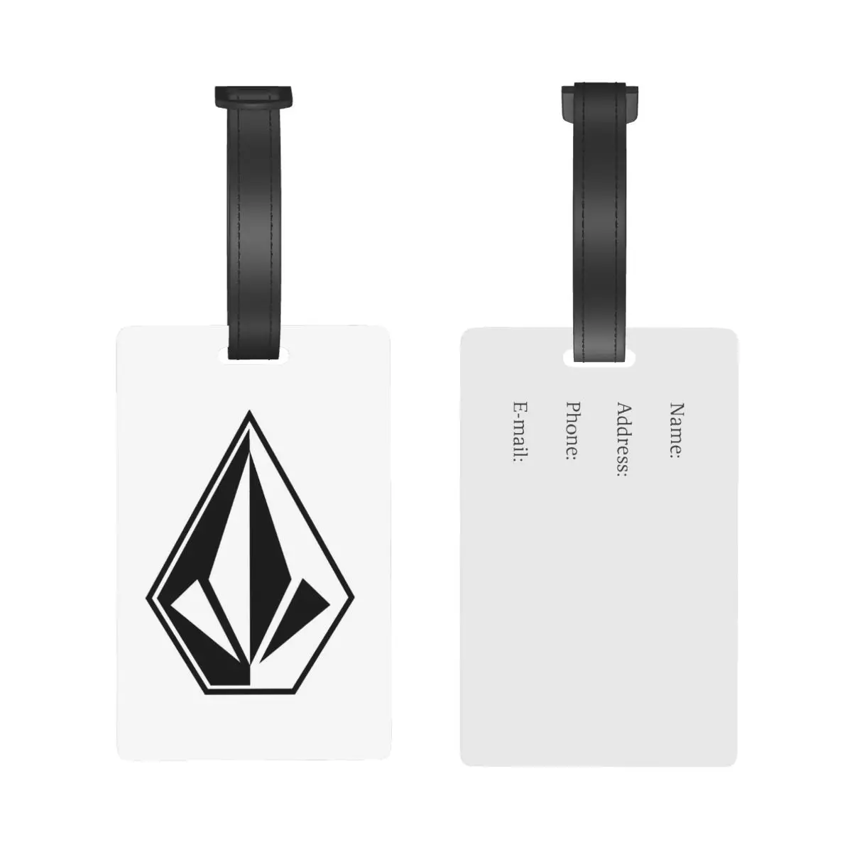 Volcom Logo Luggage Tags Suitcase Accessories Travel PVC Cute Baggage Boarding Tag Portable Label Holder ID Name Address