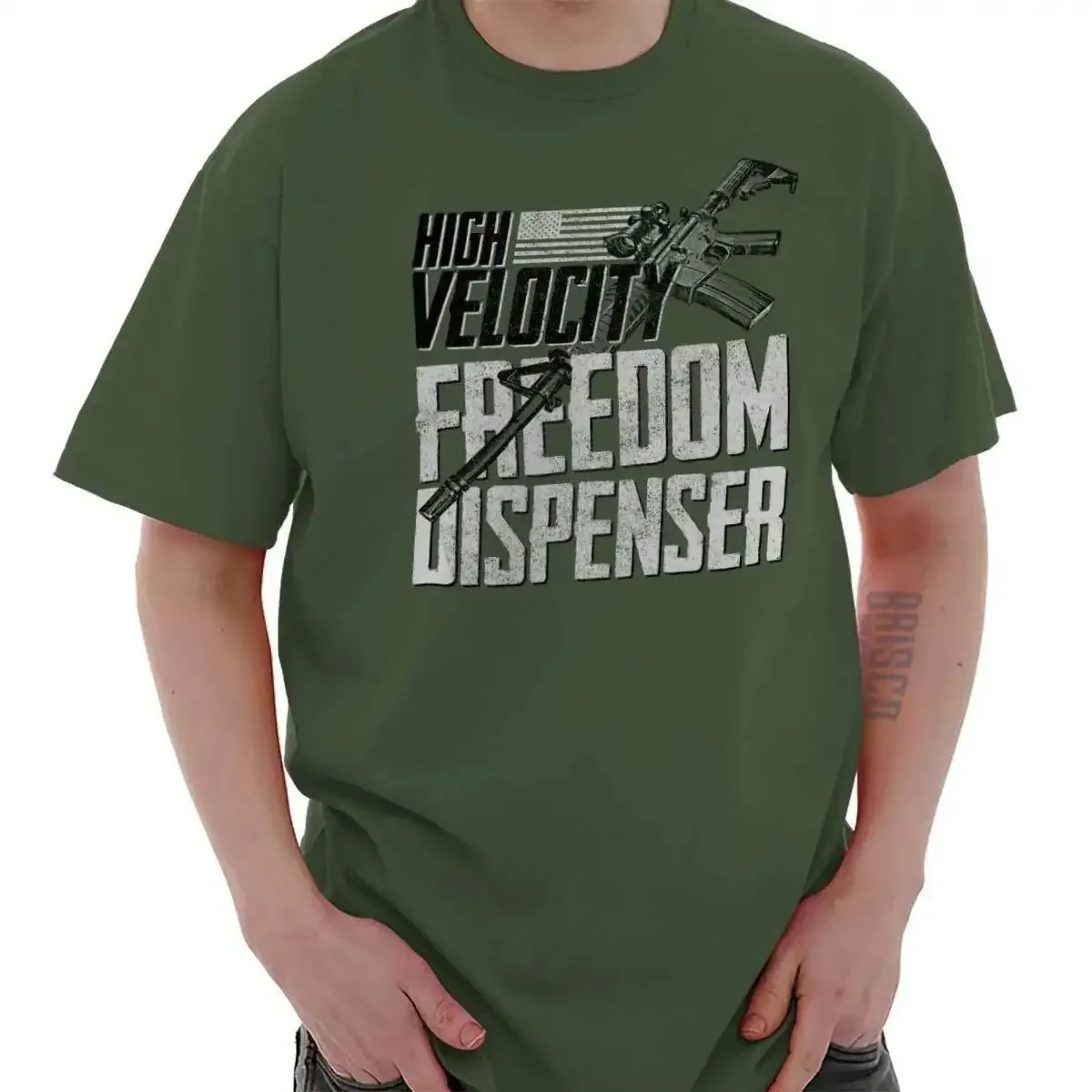 Right To Bear Arms - Funny AK-47 2nd Amendment T-Shirt 100% Cotton O-Neck Summer Short Sleeve Casual Mens T-shirt Size S-3XL