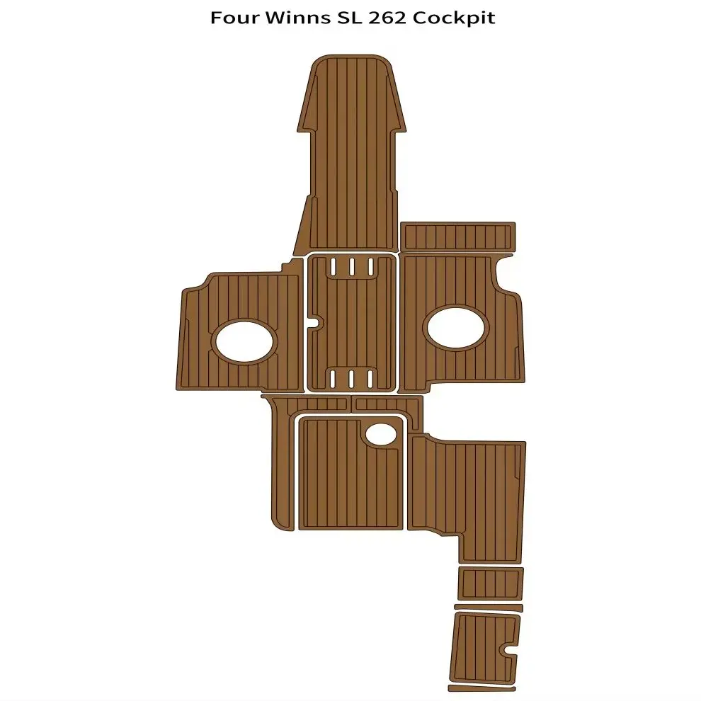 

Four Winns SL 262 Кокпит Boat EVA Faux Teak Deck Floor Pad Floor Mat SeaDek MarineMat Gatorstep Style Самоклеящийся V449 5K8V