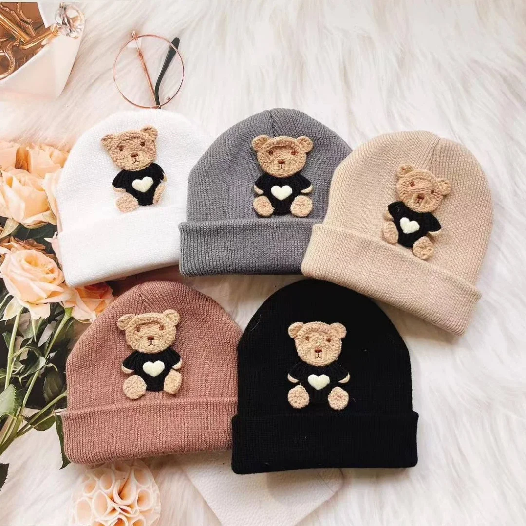 Gorro de punto elástico para niños y niñas, gorro de invierno para bebés