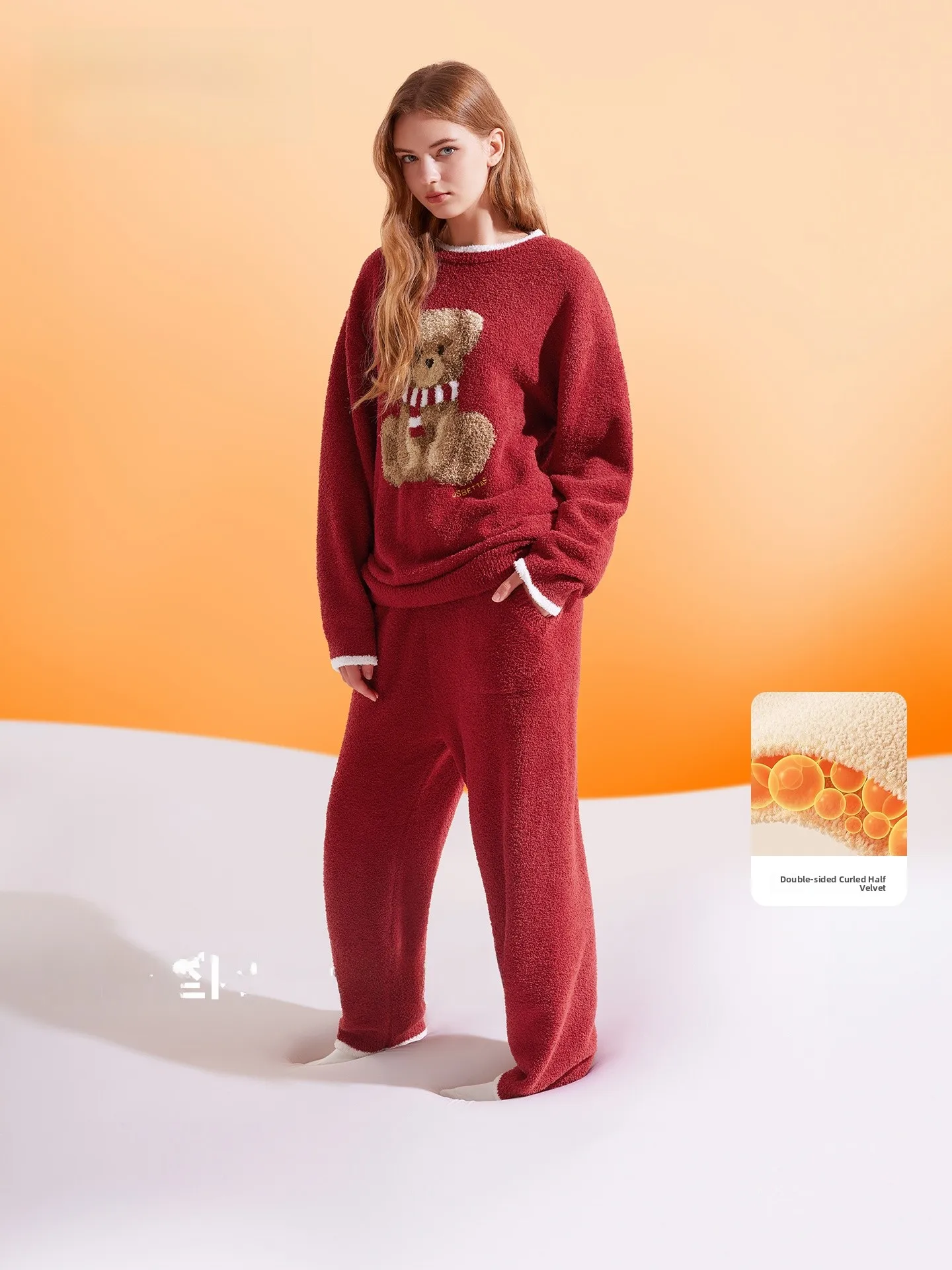 beipesi-women's-sleepwear-2025-new-autumn-winter-thickened-home-clothes-set-anti-static-half-velvet-warm-home-suit
