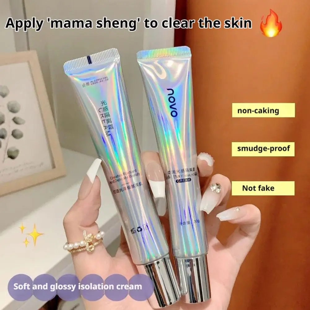 Primer de maquiagem invisível, controle de óleo de longa duração, base facial para desbotamento de poros, brilho do tom da pele, hidratante, creme pré-maquiagem