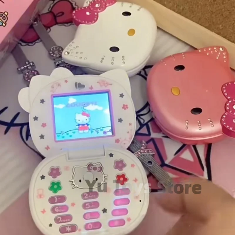 

Оригинальный милый мини-телефон Sanrio Hello Kitty, мультяшный ребенок, Taiml Kawaii телефон, день рождения, фестиваль, модные подарки для девочек, игрушки