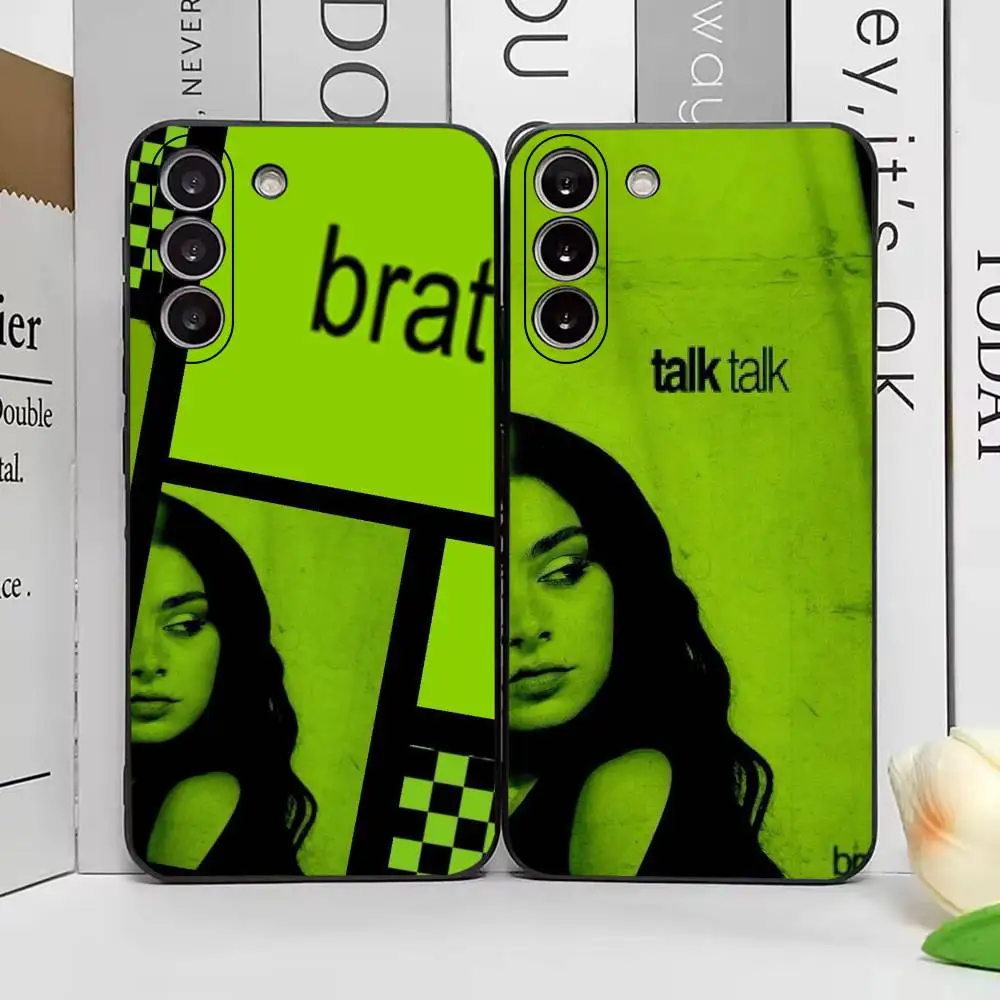 Singer C-Charli XCX Brat 360 365 Phone Case For Samsung Galaxy A73,A72,A71,A70,A53,A52,A51,Soft Silicone Black Cover