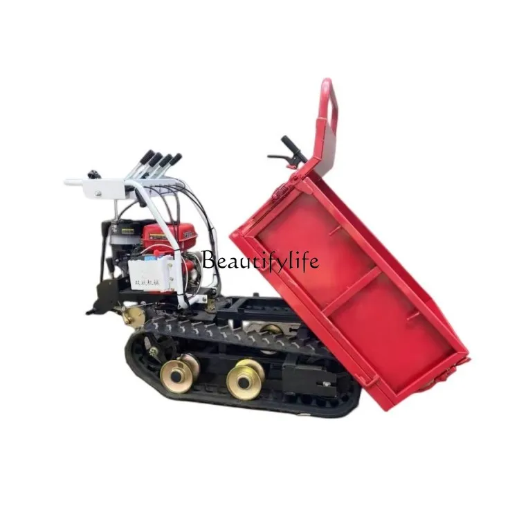 1Small crawler chassis walking assembly modified agricultural rotary tiller trencher
