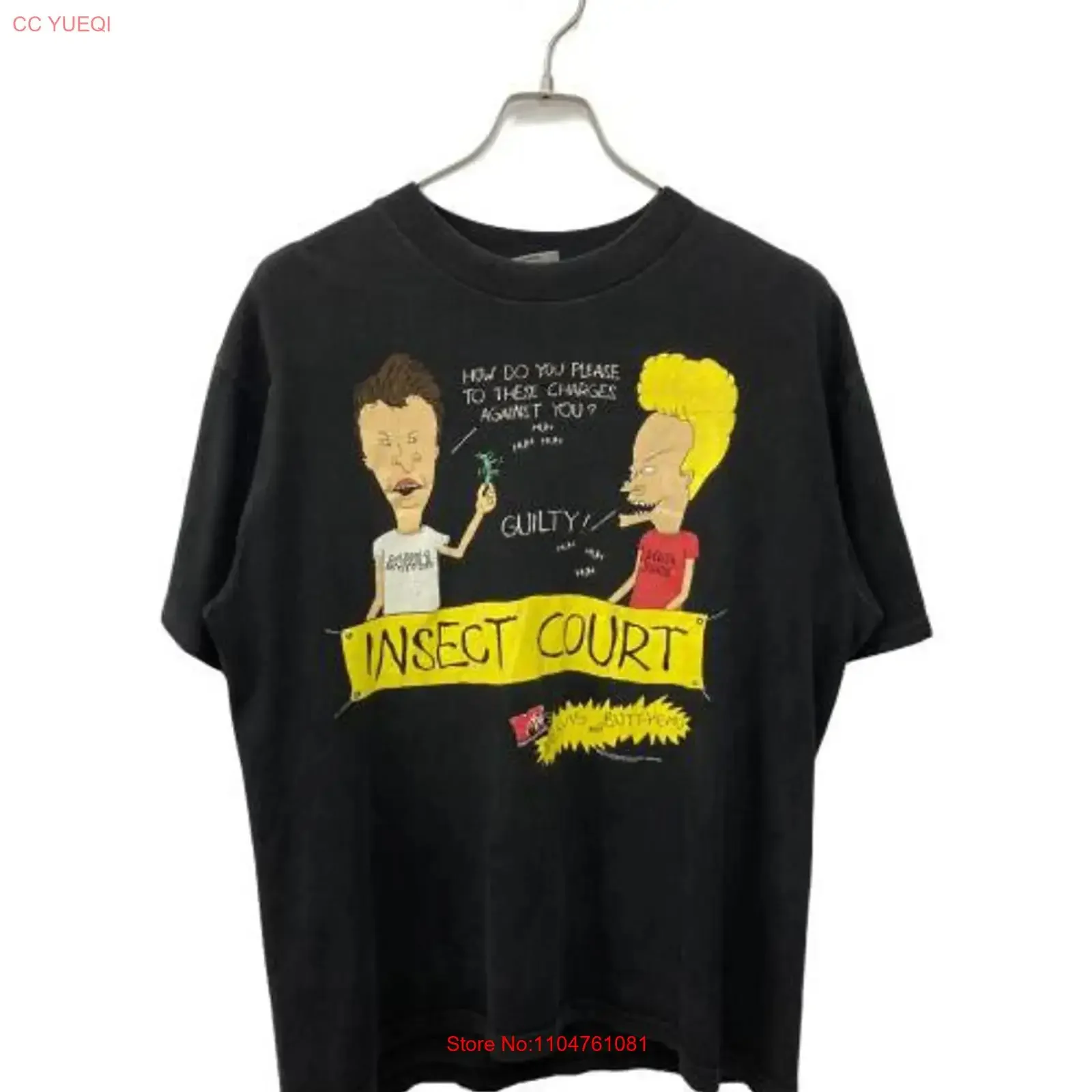 90s Insect Court T Shirt Classic Retro Logo Cotton Used vintage Washed Unisex fashion Stylish Versatile designer clothes