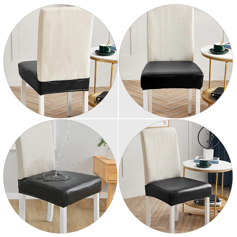 

PU Chair Cover Waterproof Elastic Design Party Protective Couch Covers Versatile Practical Housewarming Gift