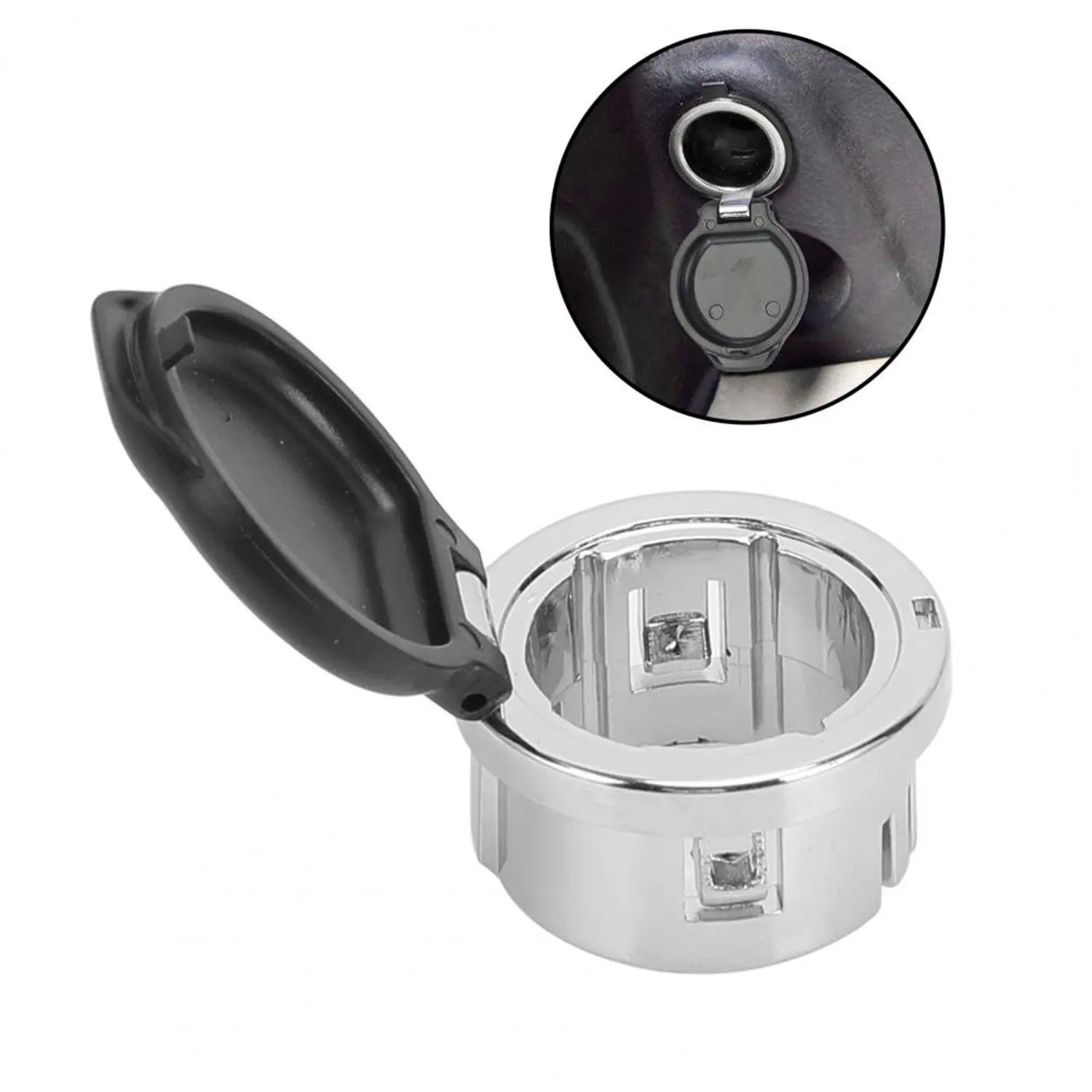 2pcs Dash Power Outlet Cover 20983936 For Chevrolet Silverado Suburban Tahoe 2007-2013 Cadillac Yukon Hybrid Lighter Plug Cover