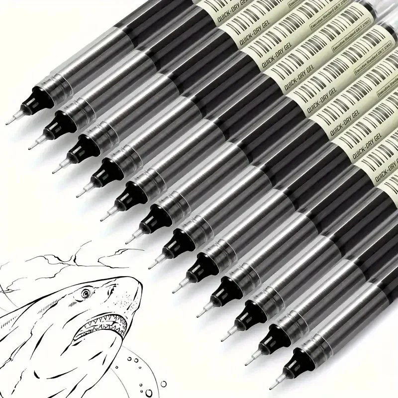 Luxury High Quality 0.5mm Needle Type Gel Pencil Straight Liquid Yype Color Pens Water Stationery Office School Supplies Writing