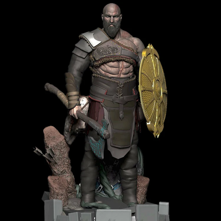 Figura de guerrero de la guerra de Dios, modelo de resina de 1/24, 75mm, 1/18, 100mm, sin pintar, sin Color, RW-886