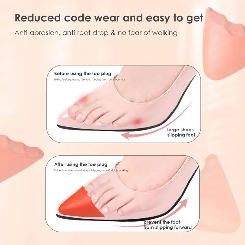 Foam Forefoot Insert Pads Women Adjustment Reduce Shoe Size Pain Relief High Heel Filler Insoles Forefoot Toe Plug Cushion