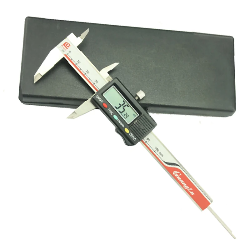 GUANGLU Digital Caliper 100mm/0.01 Electronic Stainless Steel Vernier Calipers Micrometer Measuring Tools