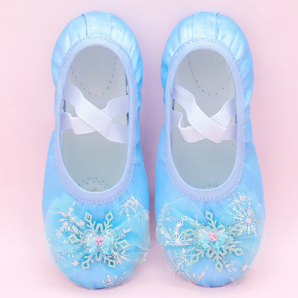 Ballet Dance Shoes Soft Soles Satin Mesh Sequins Elastic Bands Children's Dance Shoes Comfortable Breathable Women's Dance Shoes - Image 6