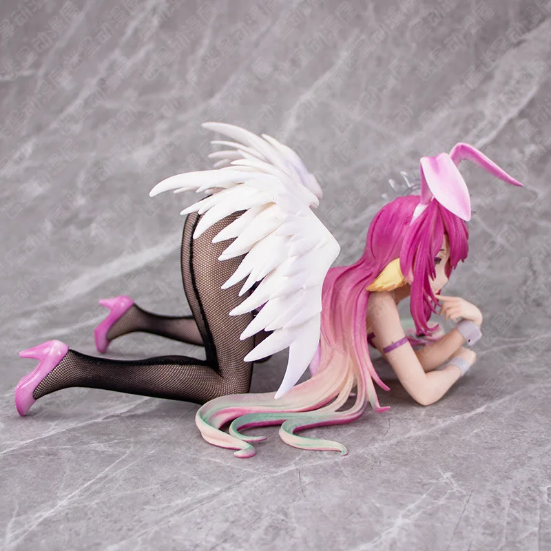 16.5cm sem jogo sem vida jibril perto número coelho menina anime figura modelo estátua meninos coleção decoração de mesa ornamento brinquedos