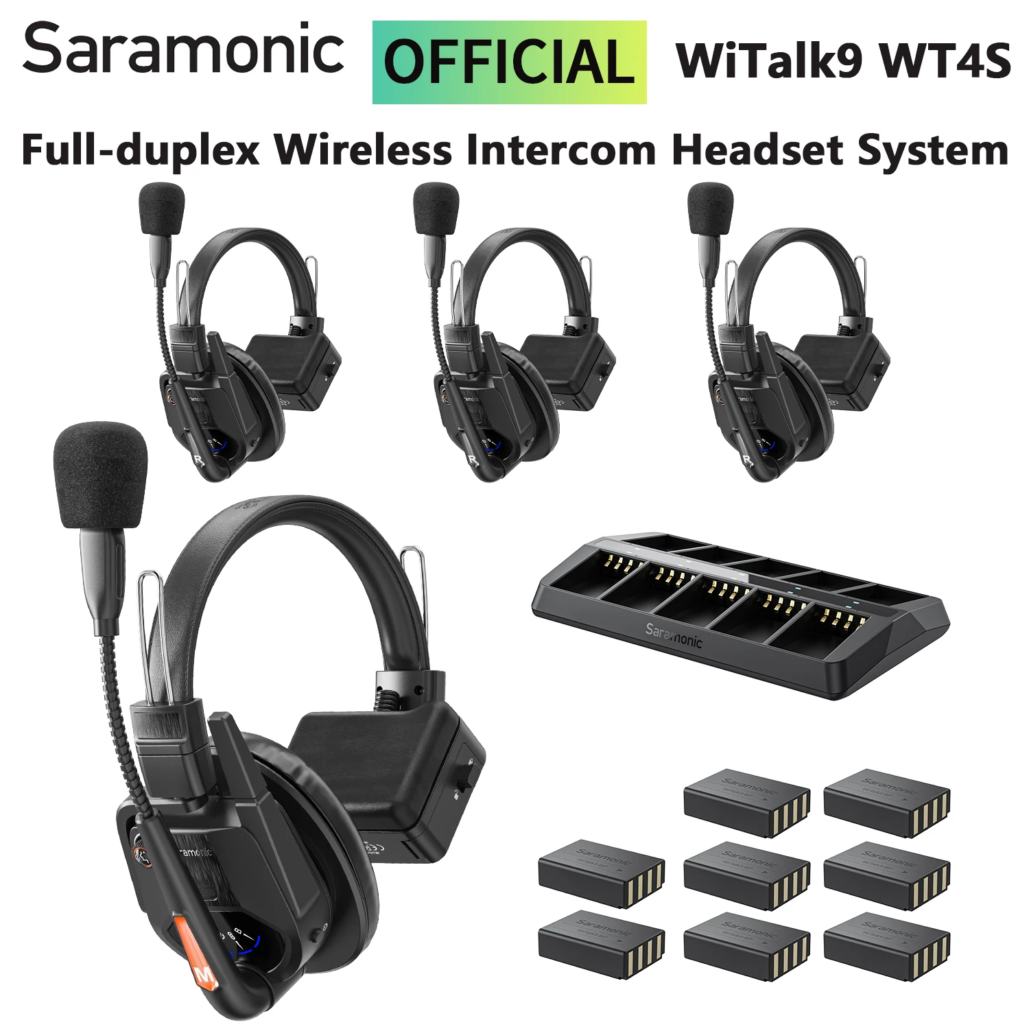 Saramonic Witalk9 WT4S Wireless Headset Full-duplex Intercom Communication System for Filmmaking Live performances Sports Events