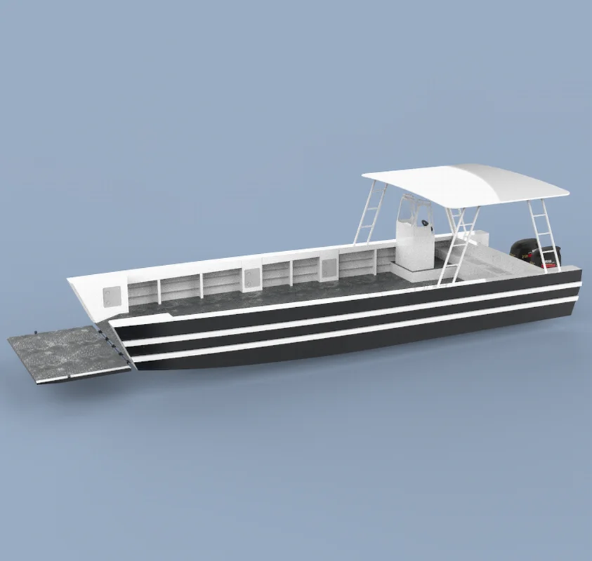 

11m Shallow V Fishing Vessel Aluminium Landing Craft Aluminum Working Boats For Carry