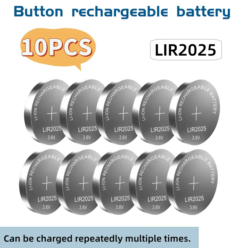 LIR2025 LIR2016 LIR2430 LIR2450Rechargeable Battery CR2032 CR2025 Lithium charging Can Replace CR2032 for watches