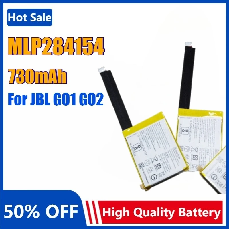 730mAh Replacement Battery for JBL GO 1 2 GO1 GO2 GO2/MLP284154 MLP284154 Rechargeable Batteries High Quality Bateria