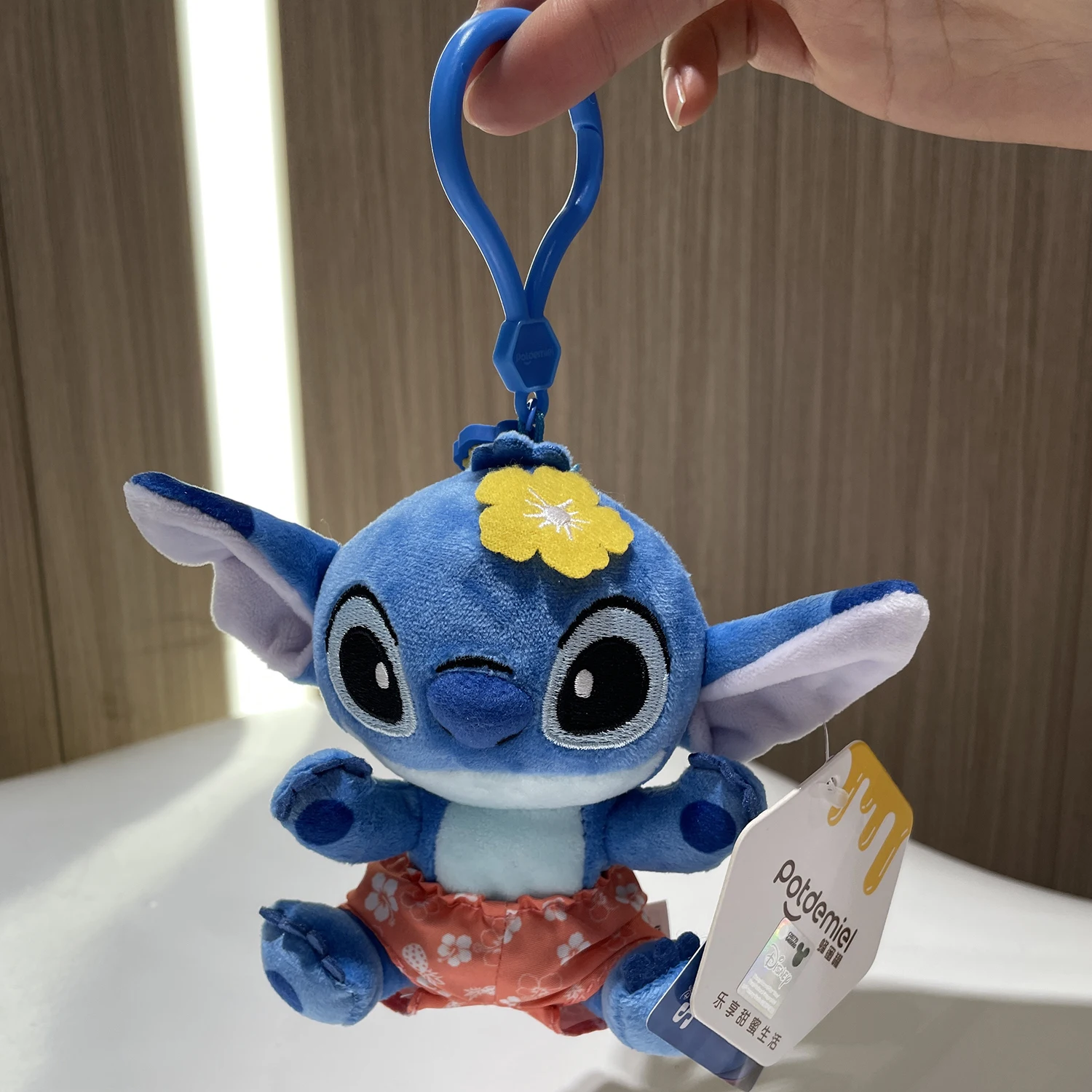 Disney Toy Story Stitch Chaveiro para Crianças, Boneca de pelúcia Kawaii Winnie Lotus, Anime recheado de desenhos animados, Brinquedos Pingente, Presente, original