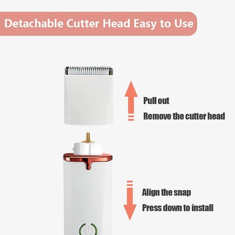 Professional Silent Cat Dog Hair Trimmer Paws Nail Grinder Animal Foot Hair Cutter Remover USB Rechargeable Pet Grooming-A51M