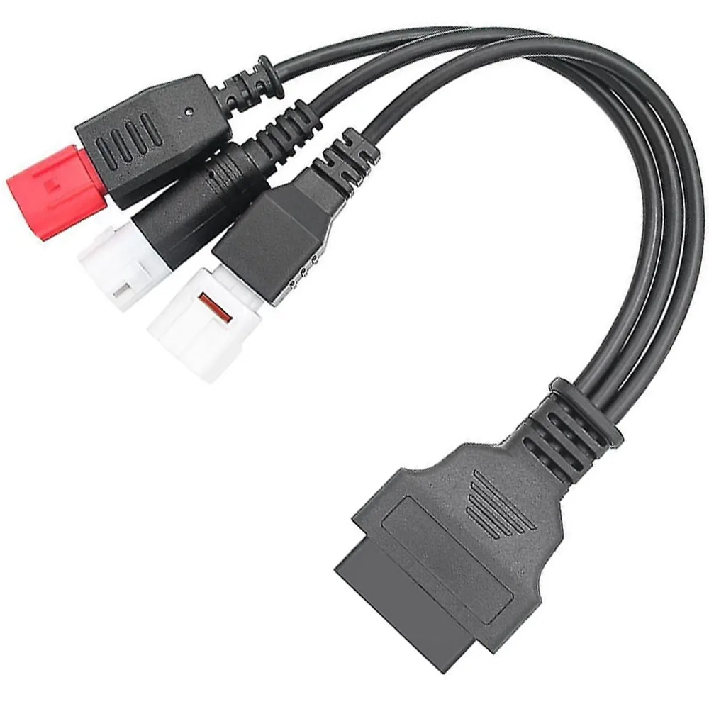 

Диагностический кабель Obd2, совместимый с мотоциклетным диагностическим кабелем Honda, 6-контактный адаптер, удобный 3-контактный адаптер для диагностики