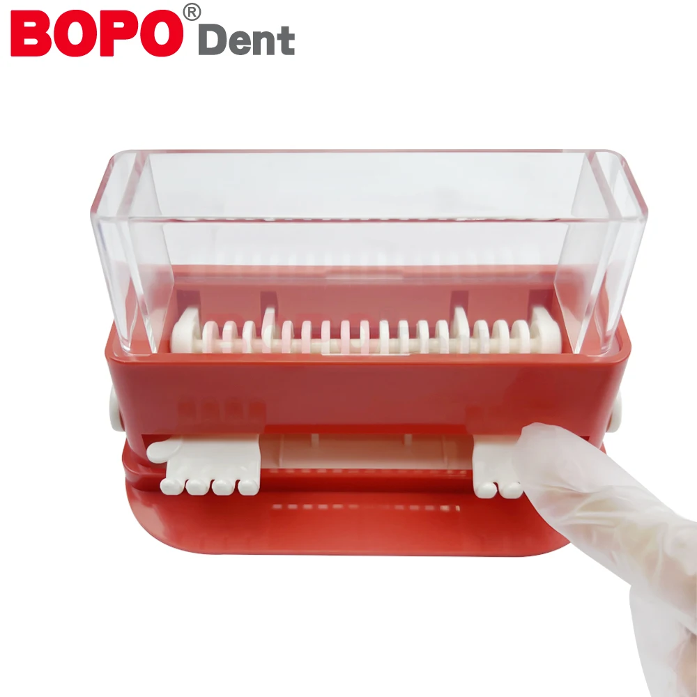 Soporte dispensador de microaplicador Dental con 100 Uds., palo de cepillo desechable, contenedor de punta de algodón, caja de almacenamiento de herramientas de dentista