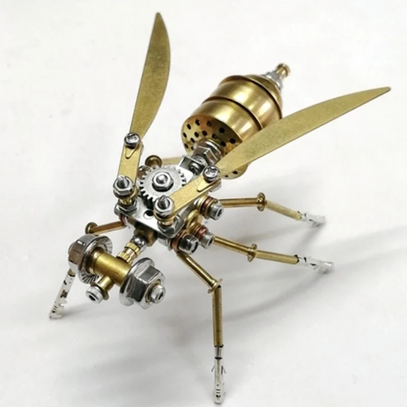 

DIY Metal Assembly Small Wasp Model Kits Steampunk Mechanical Insects Ornament Pure Handmade 3D Puzzels Toy for Kids Adults Gift