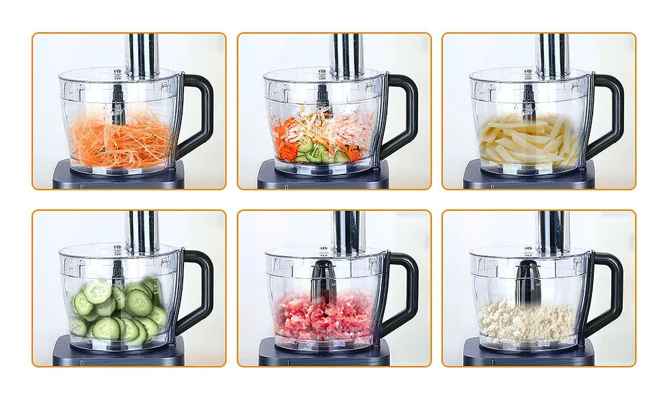 1300 W Mehrzweck-Küchenmaschine, 3,5 l Kneten, 1,5 l Mixer, Zitruspresse, 11 professionelles Zubehör, Mahlen/Herkleinern/Schneiden – Detail 3