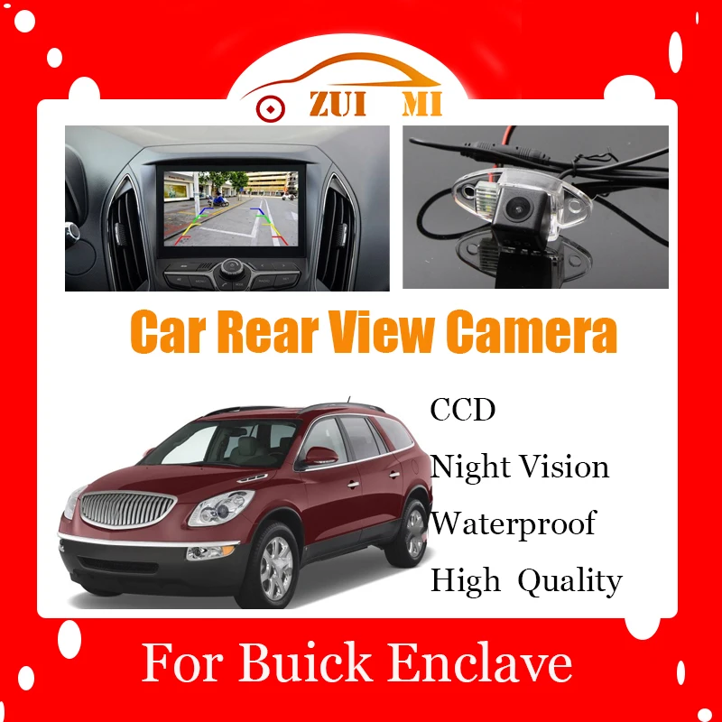 Car Reverse Rear View Camera For Buick Enclave 2008~2014 Waterproof CCD Full HD Night Vision Backup Parking Camera Dedicated car
