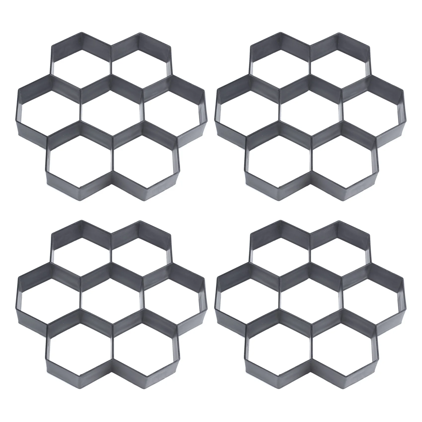 4X DIY Patio Walk Maker Stepping Stone Concrete Paver Mold Reusable Path Maker Mold Garden Paving Stone Molds 30X30cm-AT36 view 4