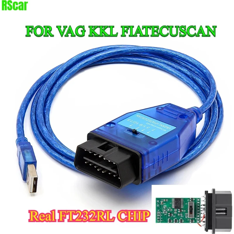 

НОВЫЙ лучший FORVAG KKL Fiat ECU SCAN OBD2 диагностический кабель FTDI Real FT232RL автомобильный инструмент сканирования эквалайзера для VAG KKL 409.1 Fiat ECUScan Hot