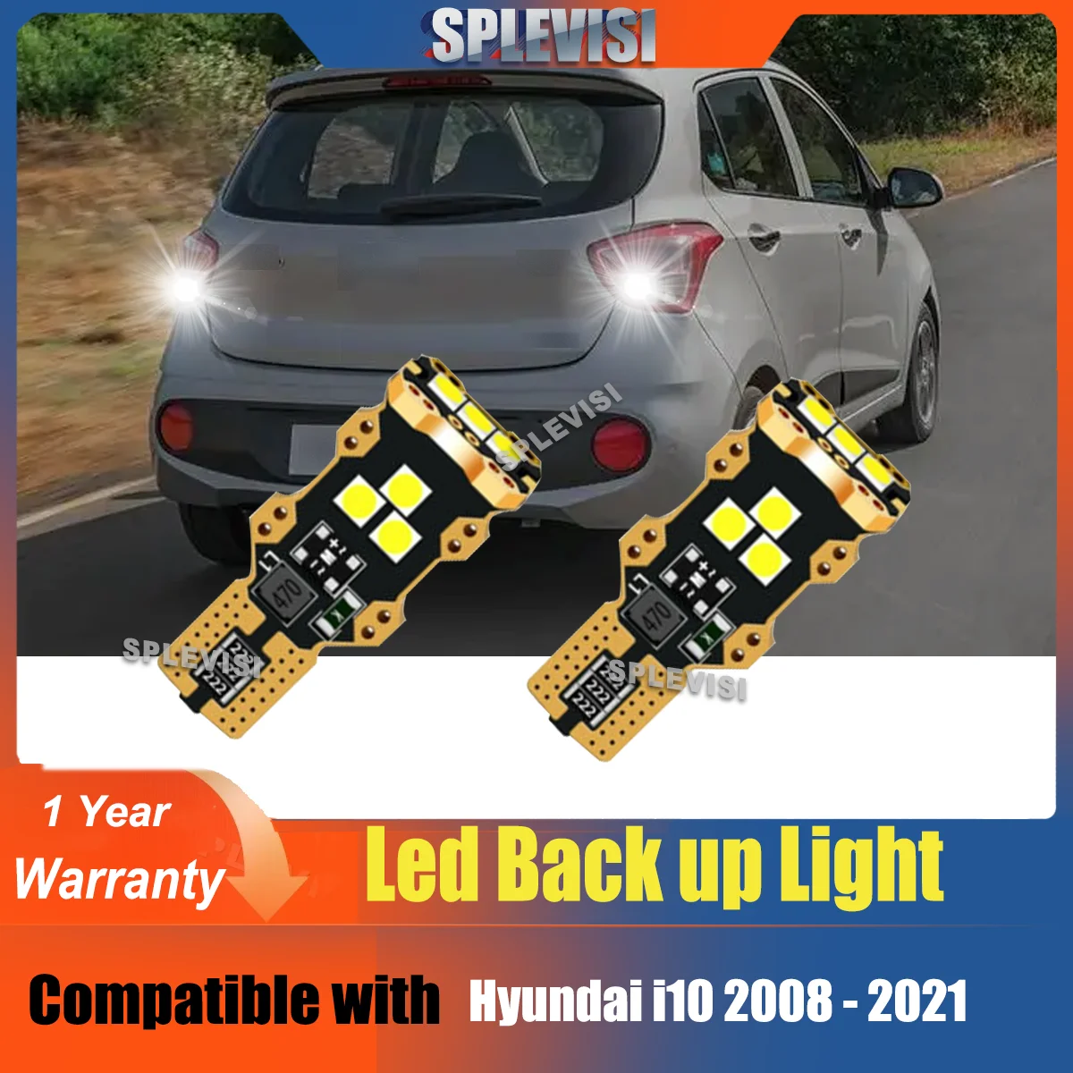 Car Led bulb back up reverse light 12V 6000K White for Hyundai Solaris Tucson i10 i20 i30 i40 ix20 ix35  Santa Fe 2 3 4 Sonata