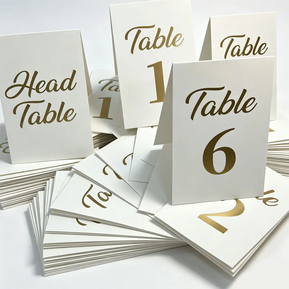 Table Number Gold - 1 conjunto de cartões de número