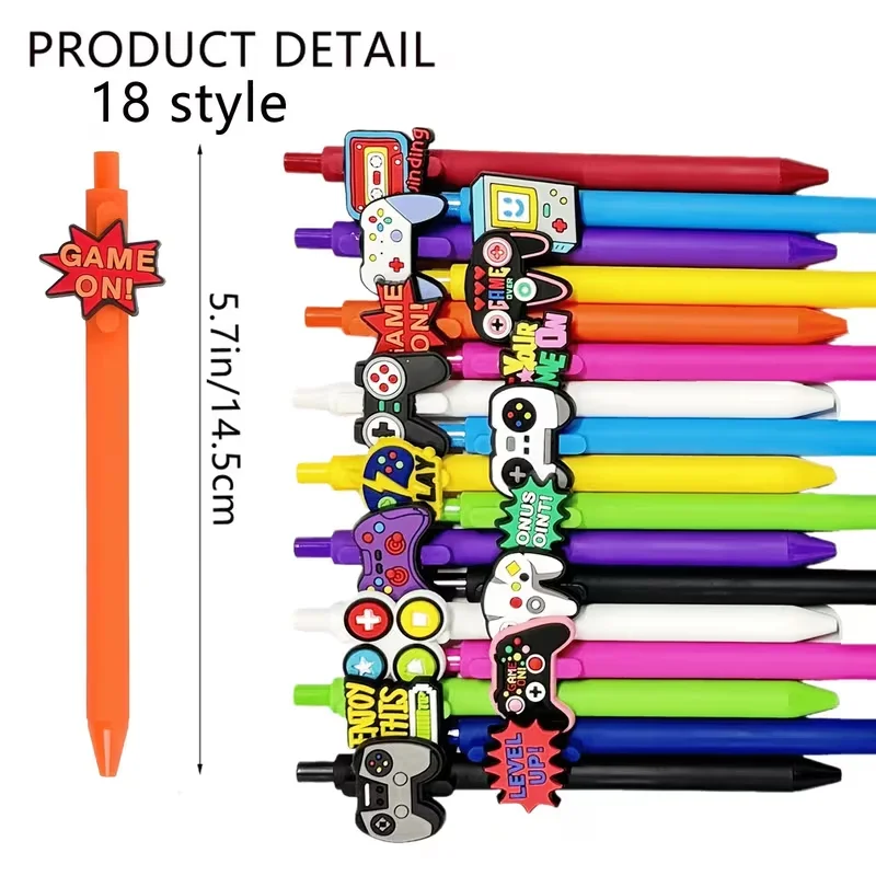 6/12/18 PCS game console shaped ballpoint pen, extendable, video game theme, emotional support, fun office stationery gift
