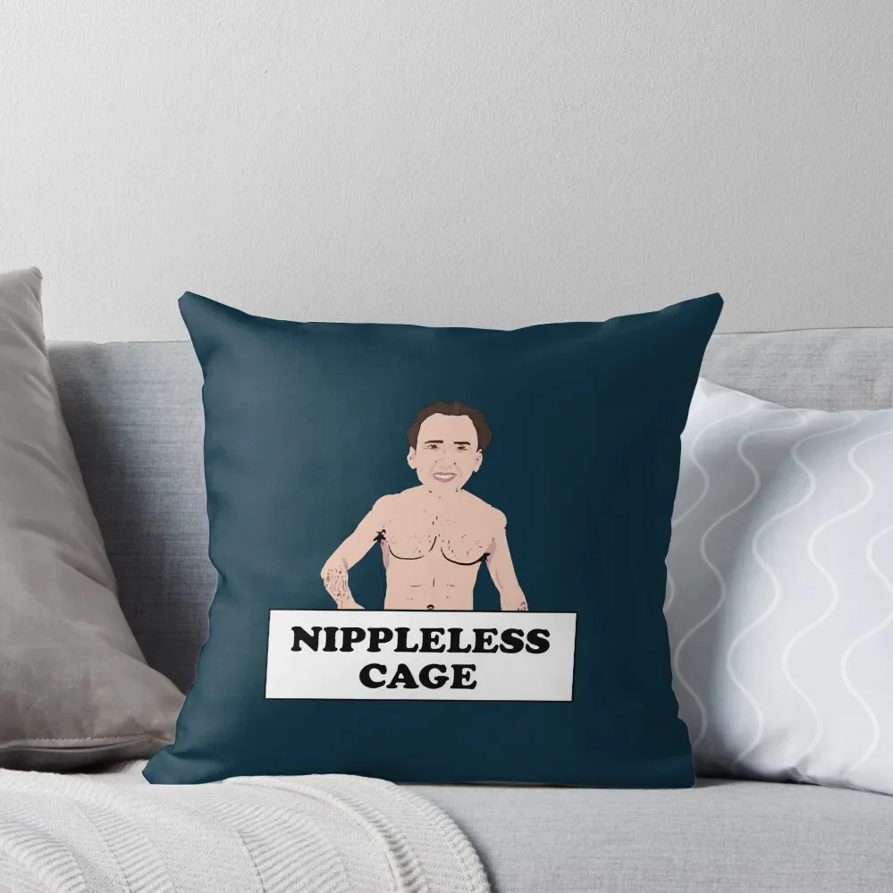 Nippleless Cage Nicolas Cage Without Nipples Throw Pillow Pillow Covers Decorative Rectangular Cushion Cover Pillow Cover