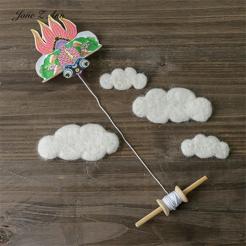 Newborn mini-kite with cloud  children photography props combination multi-colors creative studio shooting products