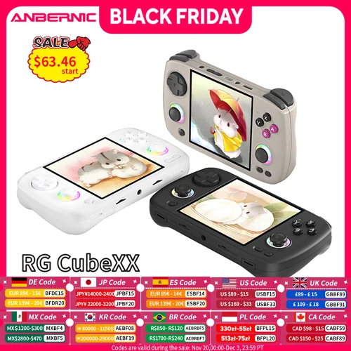 ANBERNIC RG CubeXX consola de juegos portátil Retro Linux RGB Joystick reproductor de videojuegos compatible con conexión de TV HD WIFI Bluetooth