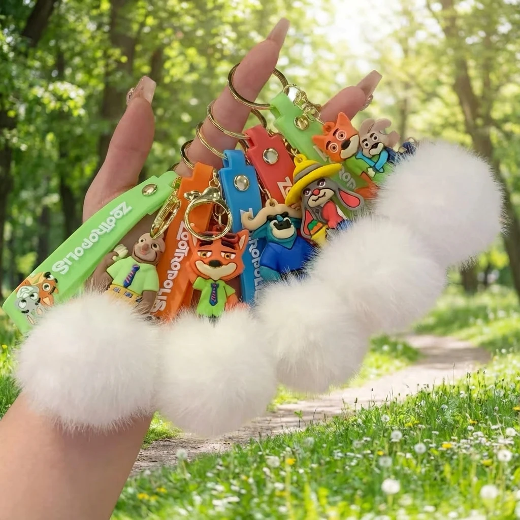 

Брелок-подвеска Nick Judy из мультфильма «Зоотопия», пушистый шарик, аксессуар для студенческого рюкзака, горячая распродажа, оптом из Иу