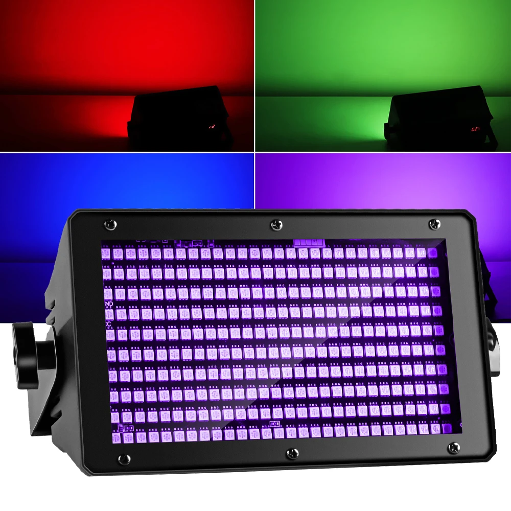 

280 LED Strobe Flash Light DMX Control Dj Stage Light RGB LED Lighting Disco Home Party Wedding Christmas Show Light Portable