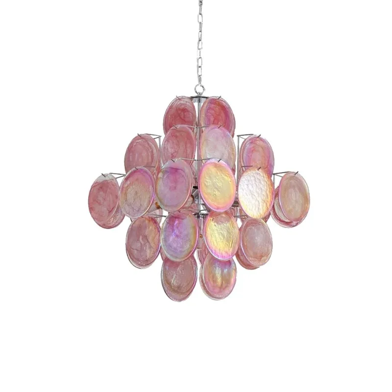 الأحمر سحابة الزجاج الثريات LED تركيبة إضاءة خمر إيطاليا مصمم مصباح معلق للسقف غرفة الطعام ديكور بريق بهو