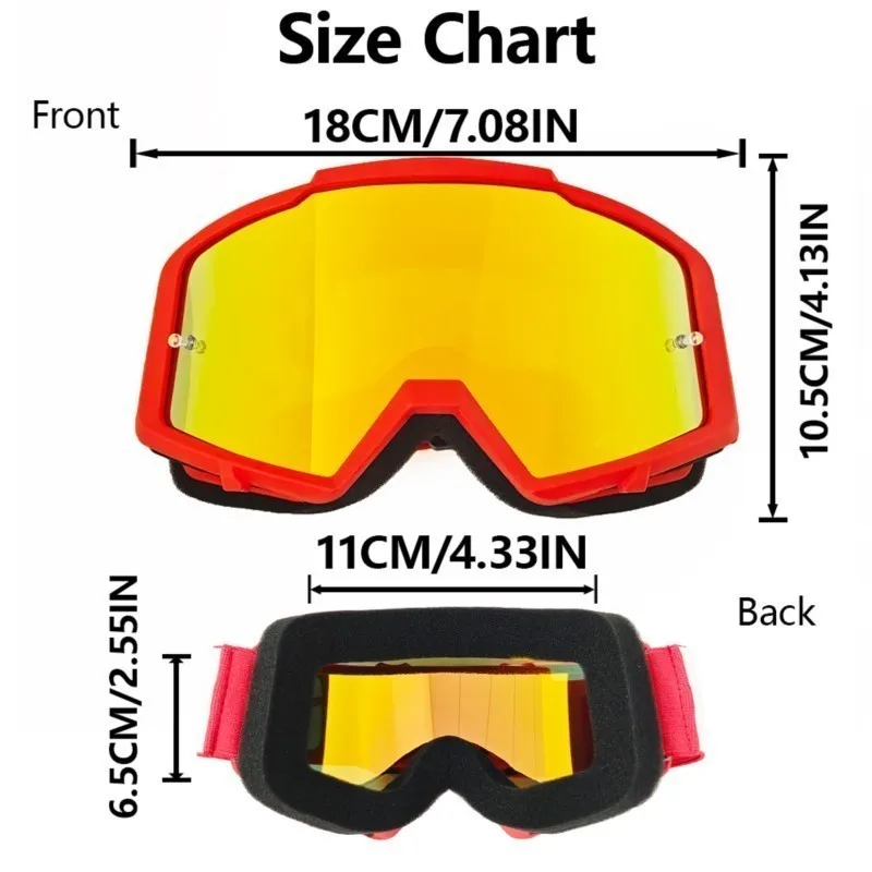 100 Glasses Outdoor Moto Riding Eyewear, Triple Dust Sand Sun Barrier, Suitable For All Kinds Of Motor Travel Scenes