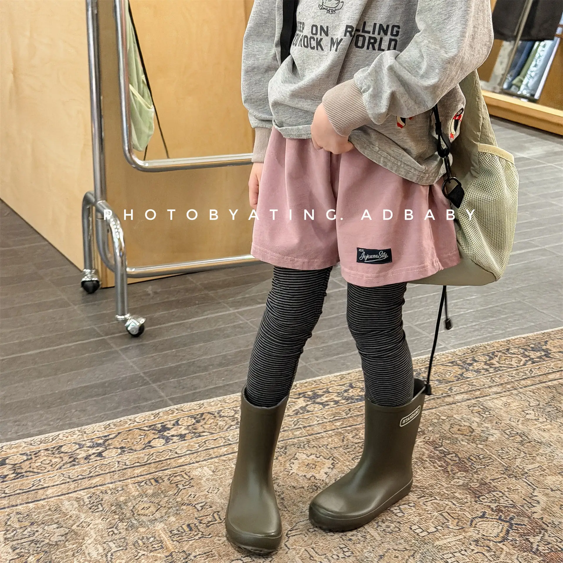 

Girls' Children's Wear Korean Style Two-Piece Leggings Kids' Fake Two-Piece Tights Girls' Fashionable Layering Pants Leggings
