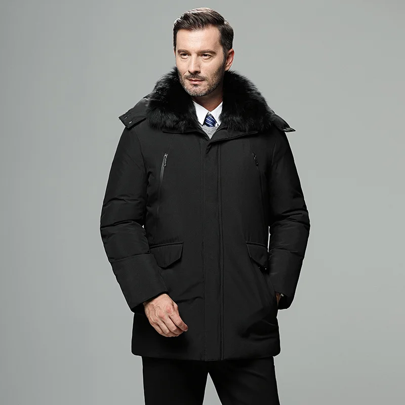 Parka à Capuche en Duvet de Canard Blanc pour Homme, Veste Chaude, Pardessus Multi-Poches, Grande Taille 5XL, Collection Automne Hiver 2024