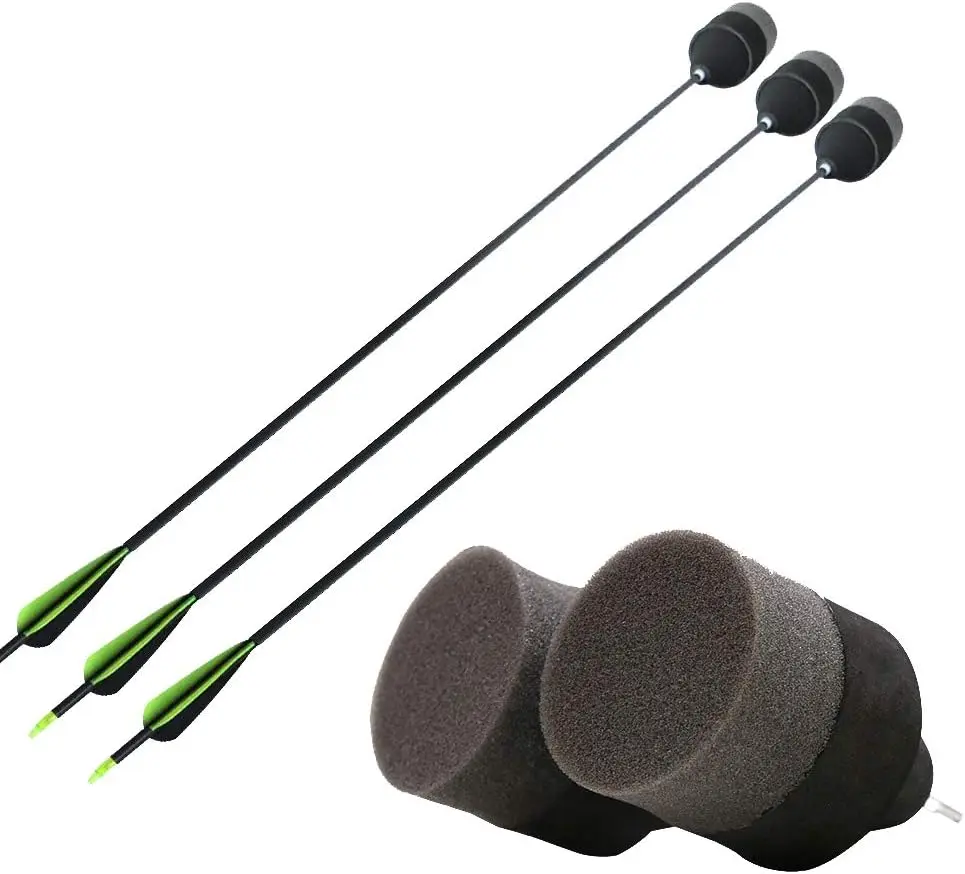 Toparchery 6/12/24 Pcs Foam Archery Arrowhead Soft Sponge Arrow Head Practice Broadhead Tip for Archery Combat Game CS Shooting