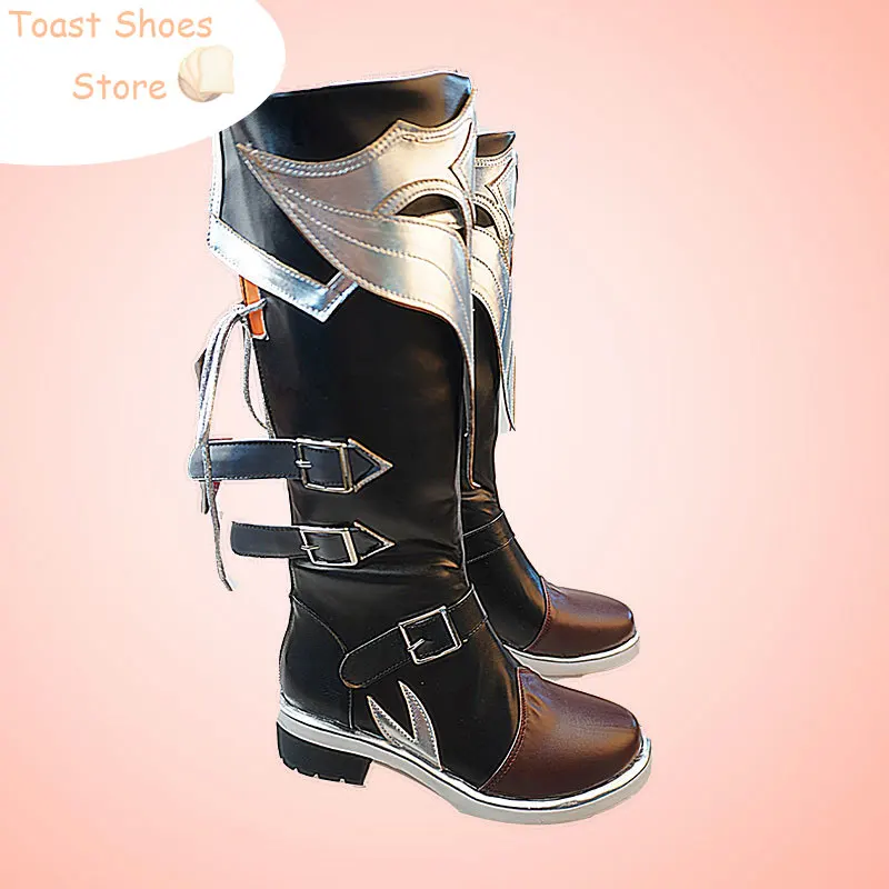 Diluc-zapatos de Cosplay GenshinImpact, botas de Carnaval para Halloween, utilería para disfraz