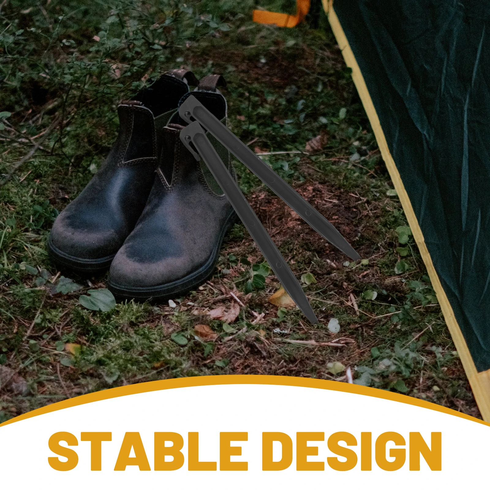 

10 Pcs Camping Waterproof Cloth Grass Stud Ground Stakes Heavy Duty Plastic Garden Border Edging